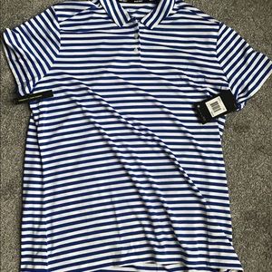 Nike Woman’s Golf Shirt, Dry Fit, XXL, Blu/Wht NWT